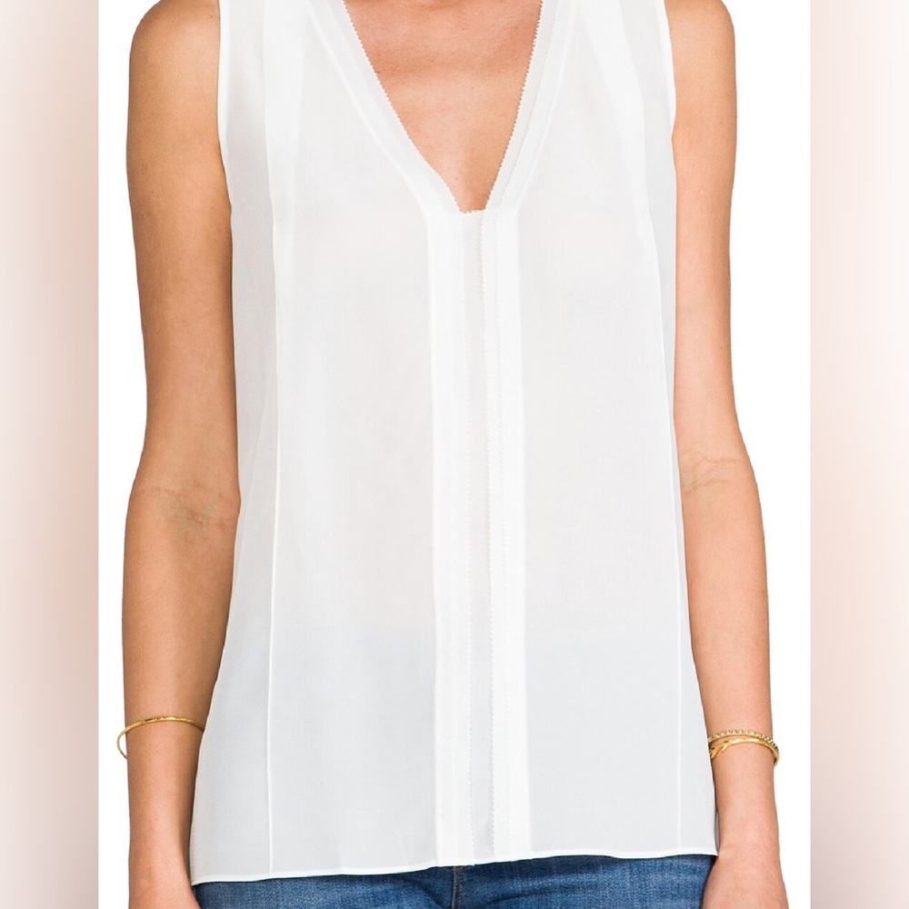 Vince 100% Silk Sleeveless Blouse -XS - Picture 4 of 13